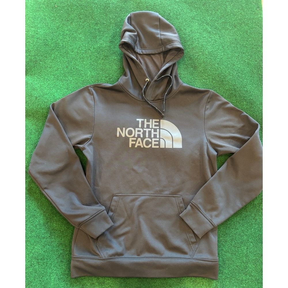 The North Face Black Hoodie Sweatshirt Mens S/P Logo Pocket Pullover